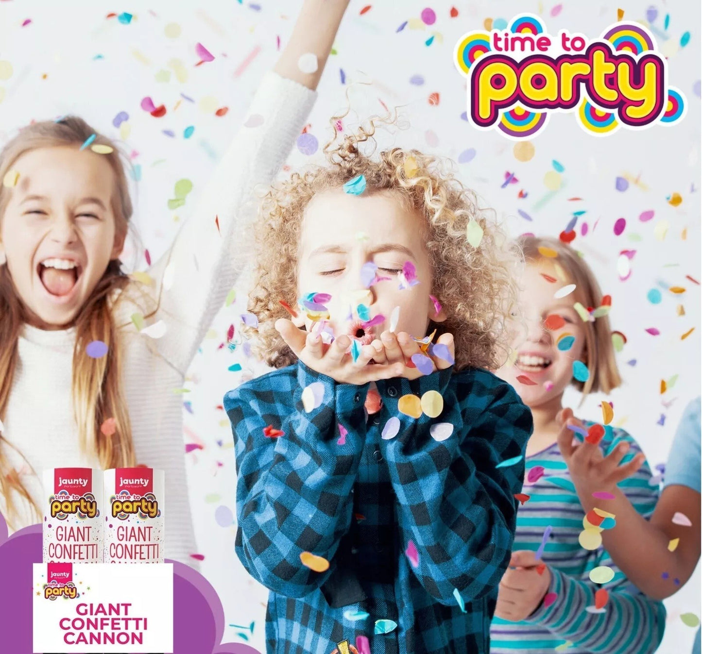 2 Giant Confetti Cannons Large Party Popper Shooter Wedding Birthday Celebration