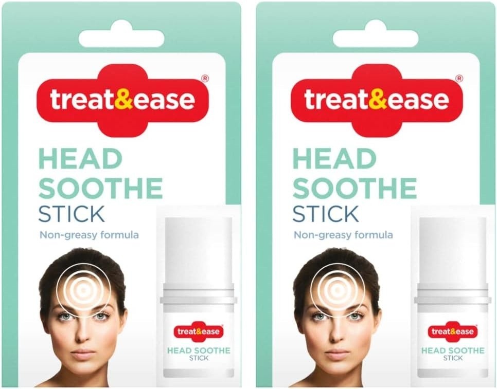 2pk Headache Migraine Forehead Relief Soothing Stick Roll On Non-Greasy 3.6g PCK