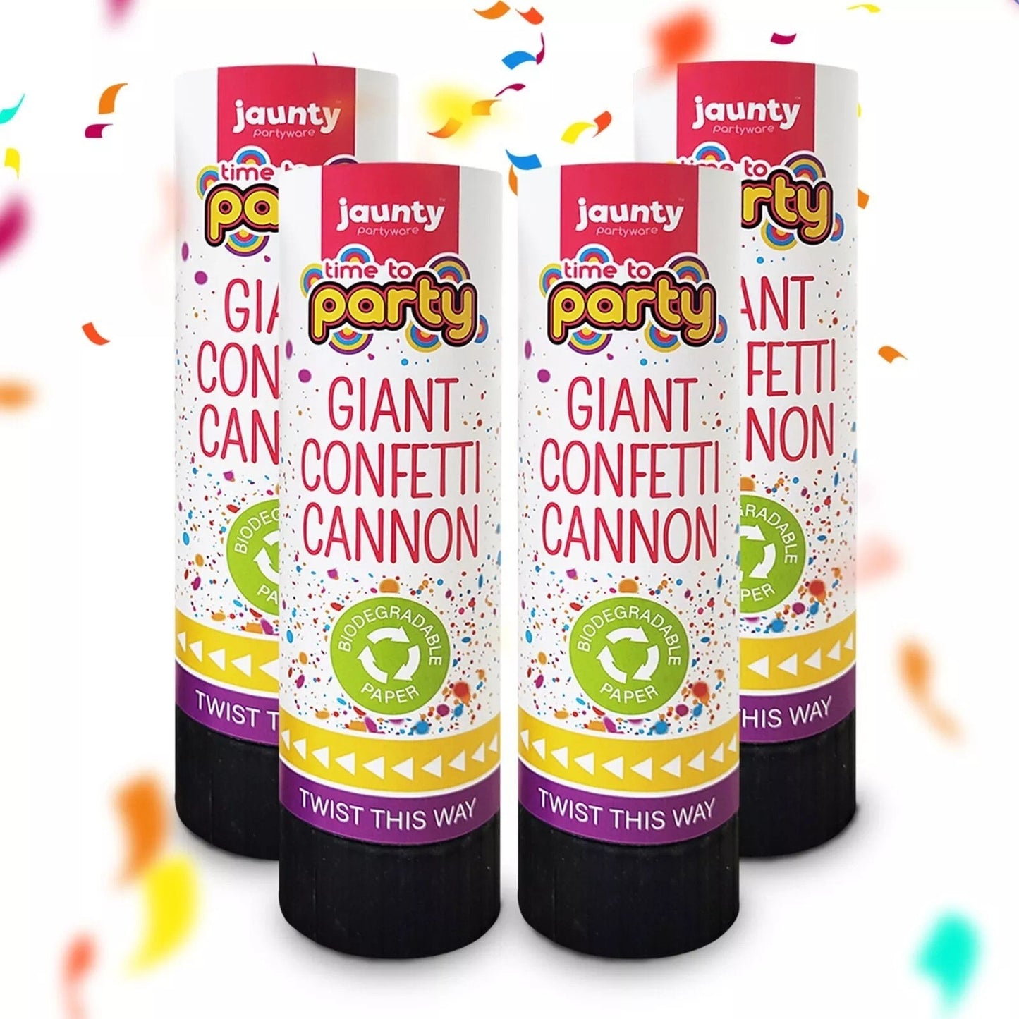 2 Giant Confetti Cannons Large Party Popper Shooter Wedding Birthday Celebration