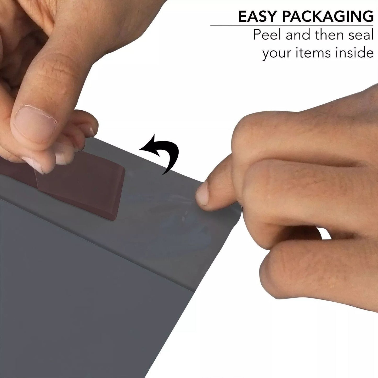 50 Grey Postal Mailing Bags 10x14 Inch 250x350mm Self Seal Postage Parcel Bags
