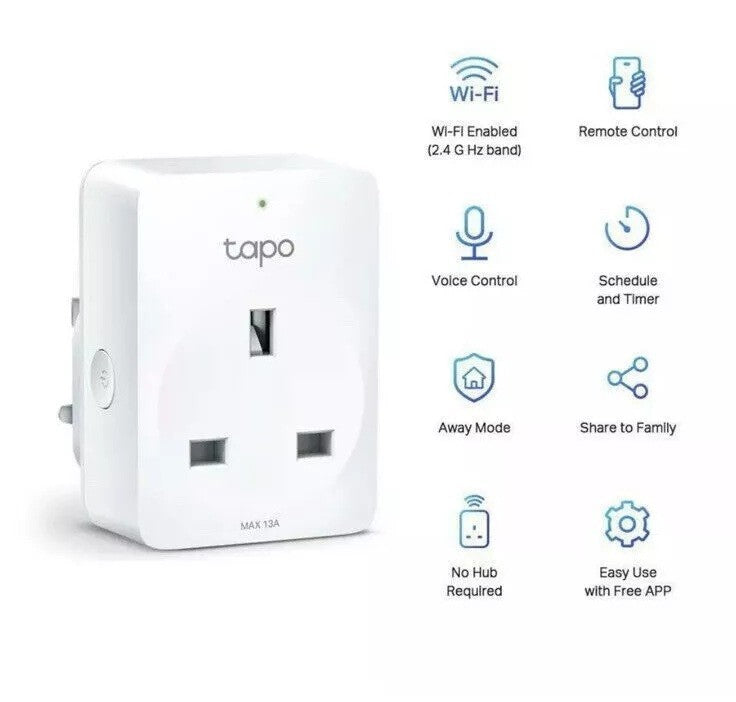 TP Link Tapo MiniSmart Plug WiFi Socket P100 4 Pack Works with Alexa Google Home