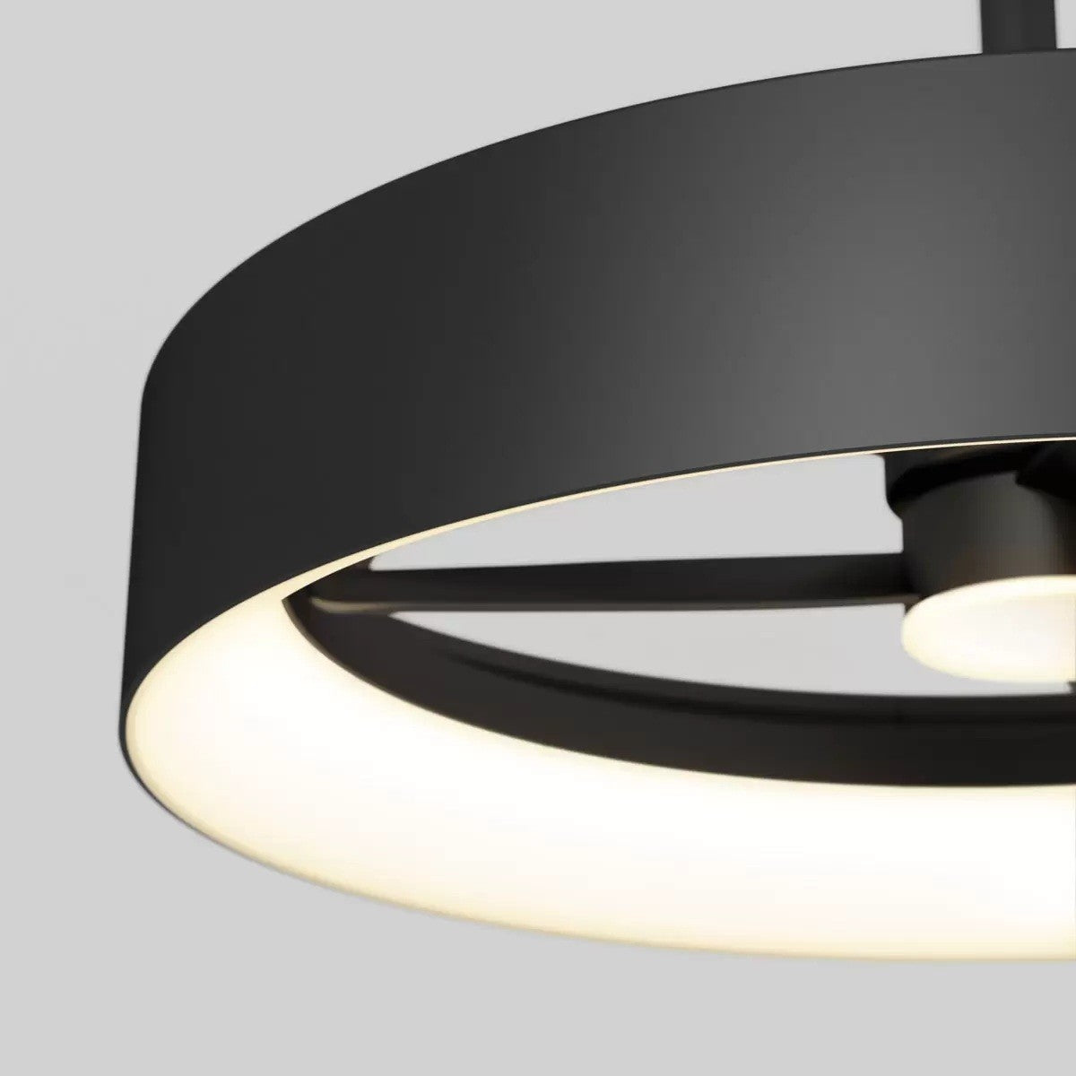 Artika Austin Black Ceiling Fan LED Remote Control Light Modern Silent Fandelier
