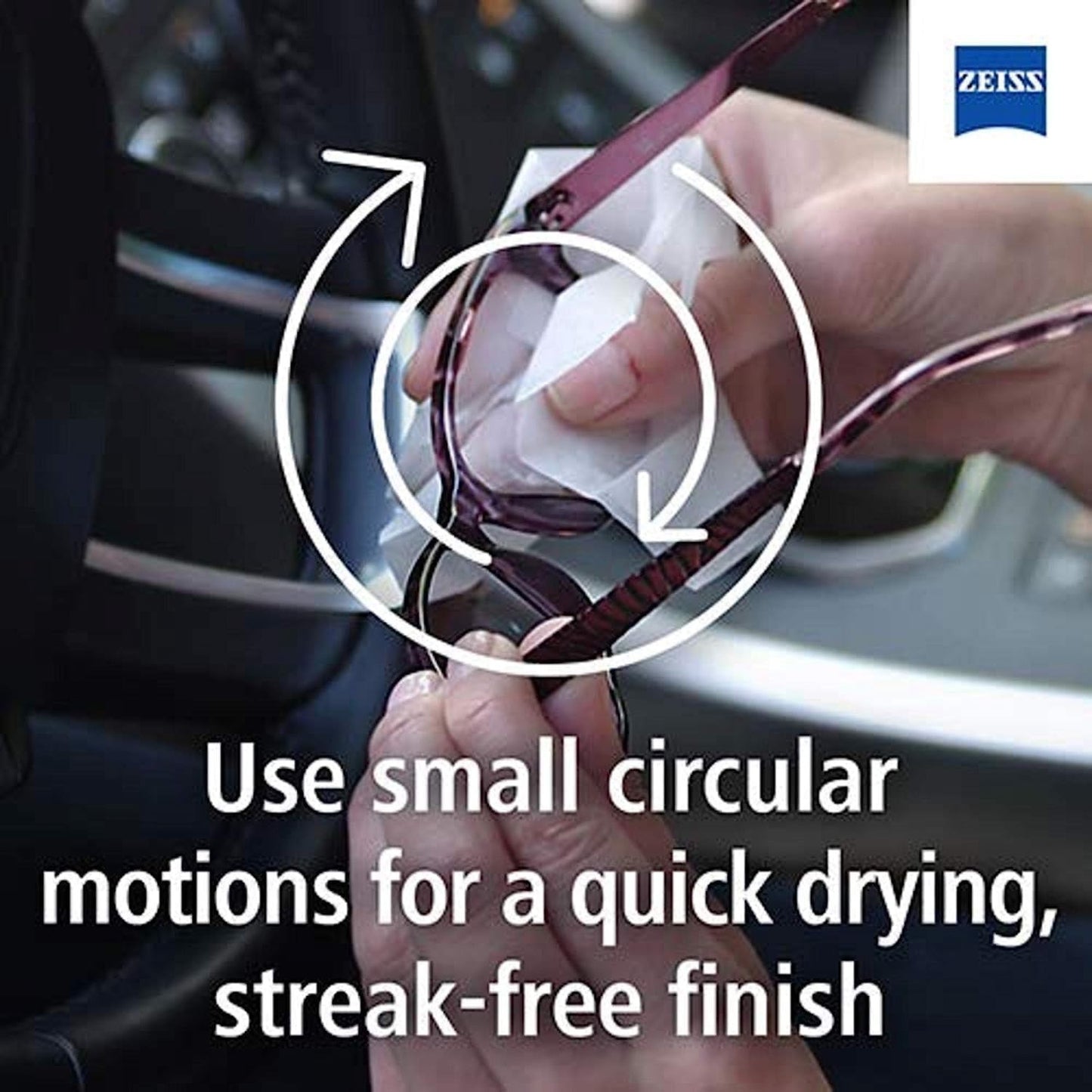 ZEISS Lens Cleaning Wipes 250 Pack Streak Free Pre Moistened Individually Wrap