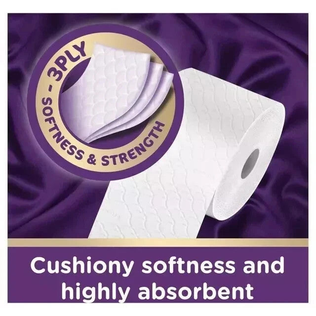 Cushelle 3 Ply Toilet Rolls 32 Pack Quilted Soft Longer Lasting Tissue UK FSC