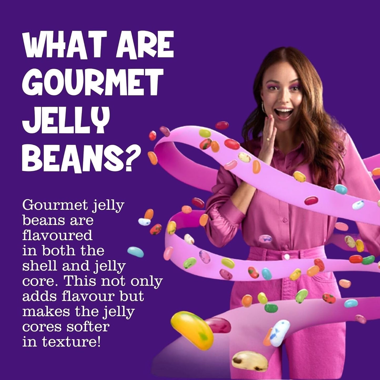The Jelly Bean Factory 36 Flavour Mix 1.4kg Gourmet Sweets Natural Gluten Free