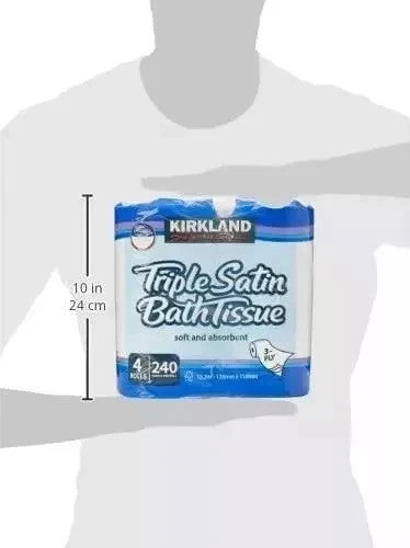 Kirkland Signature 3-Ply Triple Satin Toilet Paper 40 Rolls Soft & Absorbent
