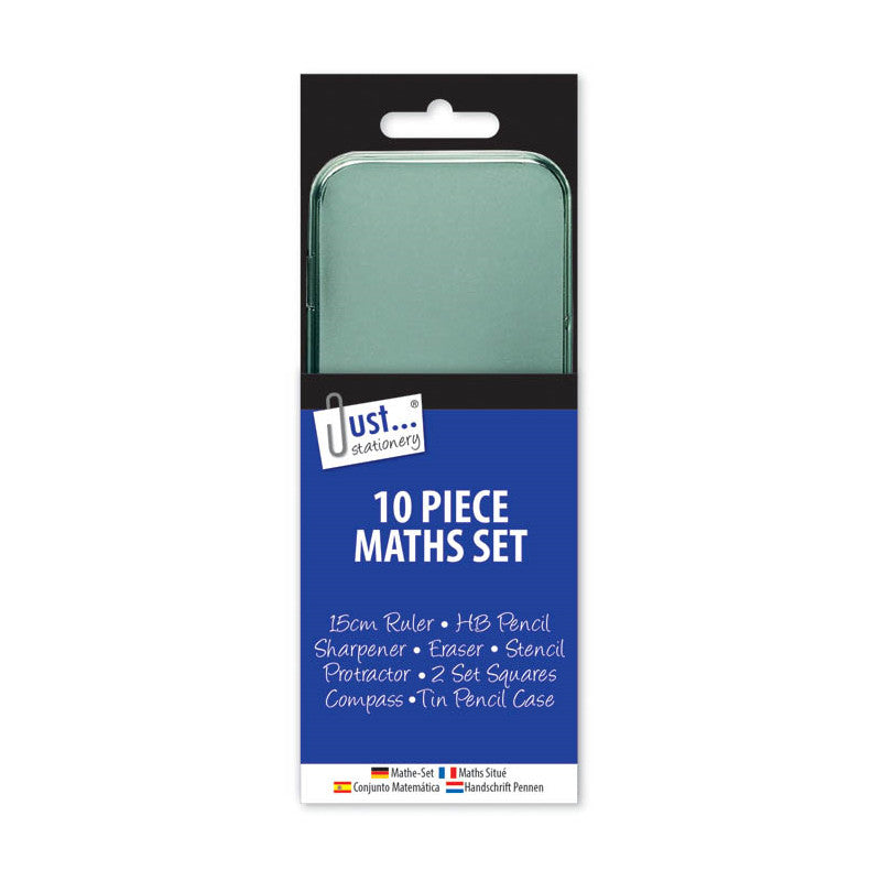 TALLON COMPACT MATHS GEOMETRY SET WITH COMPASS RULER PROTRACTOR SQUARE SHARPENER