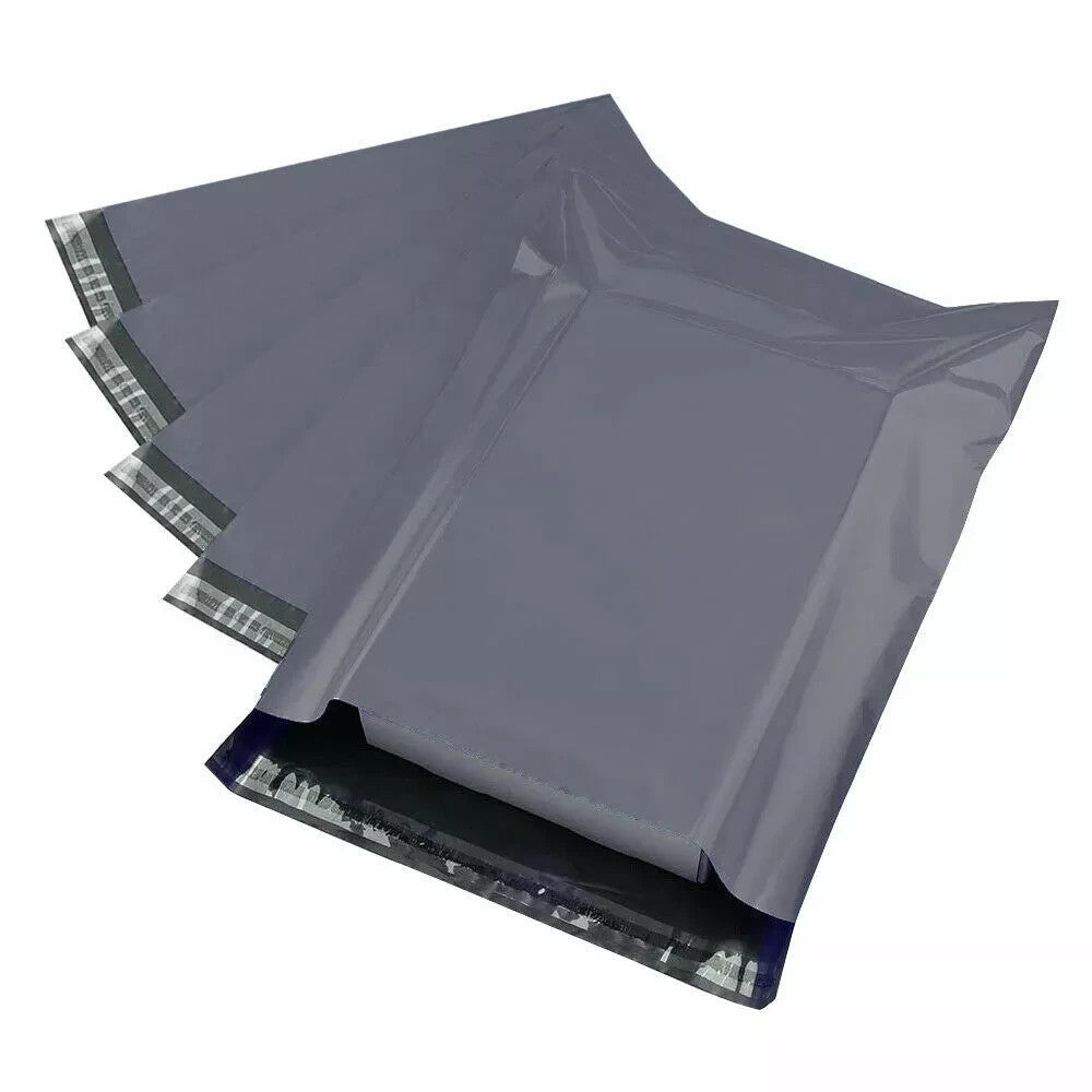50 Grey Postal Mailing Bags 10x14 Inch 250x350mm Self Seal Postage Parcel Bags