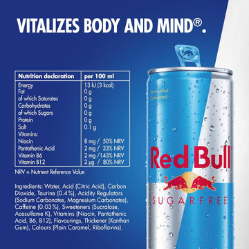 Red Bull Energy Drink Sugar Free 250ml x24