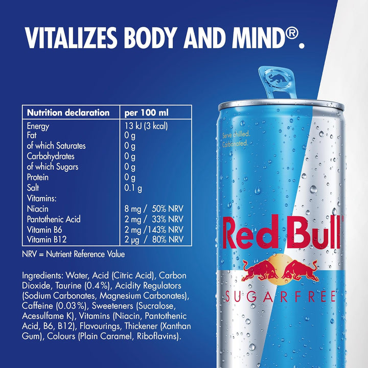 Red Bull Energy Drink Sugar Free 250ml x24