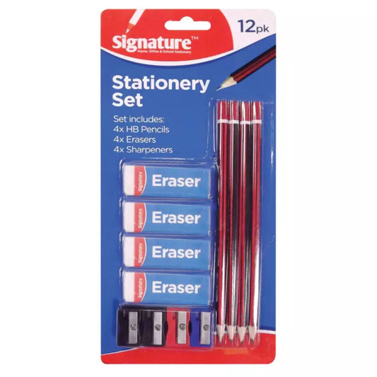 School Stationery Set ,Pencils, Erasers Sharpeners Stationary Pencil Pen Office