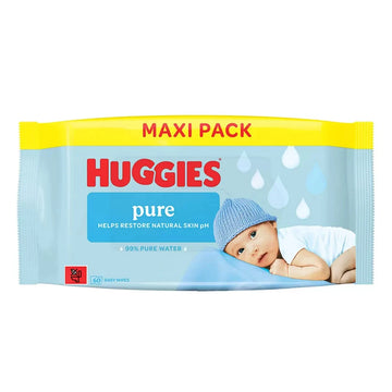 Huggies Pure Baby Wipes Jumbo Pack 720 Baby Cleansing Wipes Total 99% Pure Water