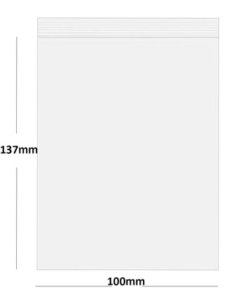 Grip Seal Bags Self Resealable Clear Polythene Poly Plastic Zip Lock All Sizes