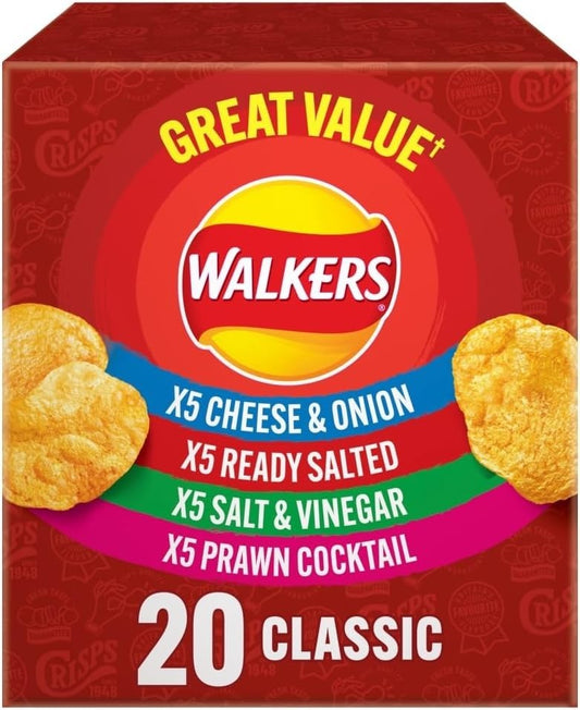 Walkers Classic Variety Crisps Multipack 20 x 25g l Assorted Flavours UK