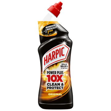 6 x HARPIC POWER PLUS TOILET CLEANER ORIGINAL 750ML KILLS 99.9% OF BACTERIA NEW