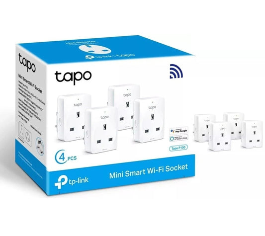 TP Link Tapo MiniSmart Plug WiFi Socket P100 4 Pack Works with Alexa Google Home