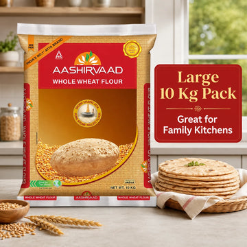 Aashirvaad Chakki Atta 10kg, Whole Wheat Flour, Shudh Chakki Atta Stone Milled