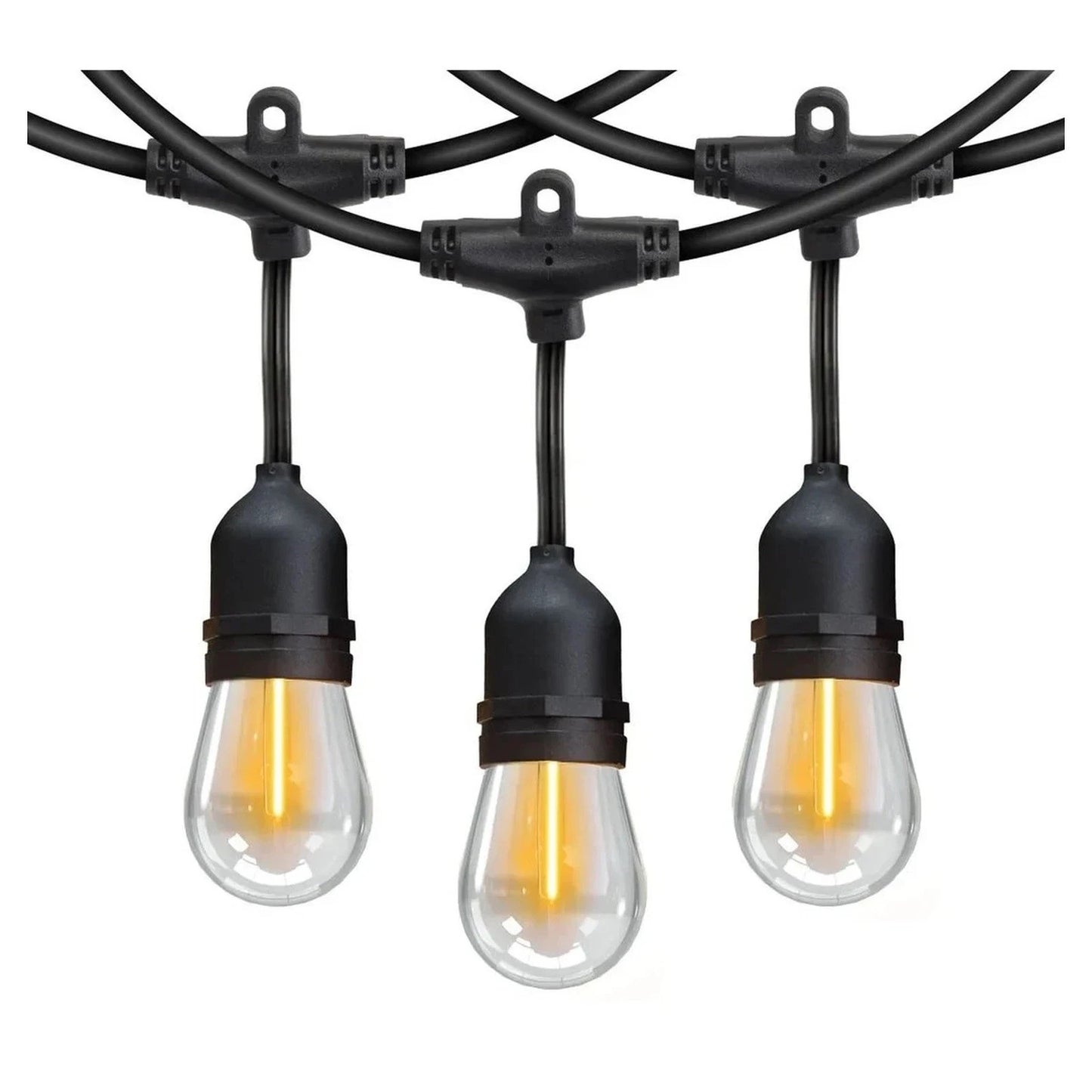 Feit 48ft (14.6m) Heavy Duty LED Waterproof String Lights Set With 26 Bulbs New