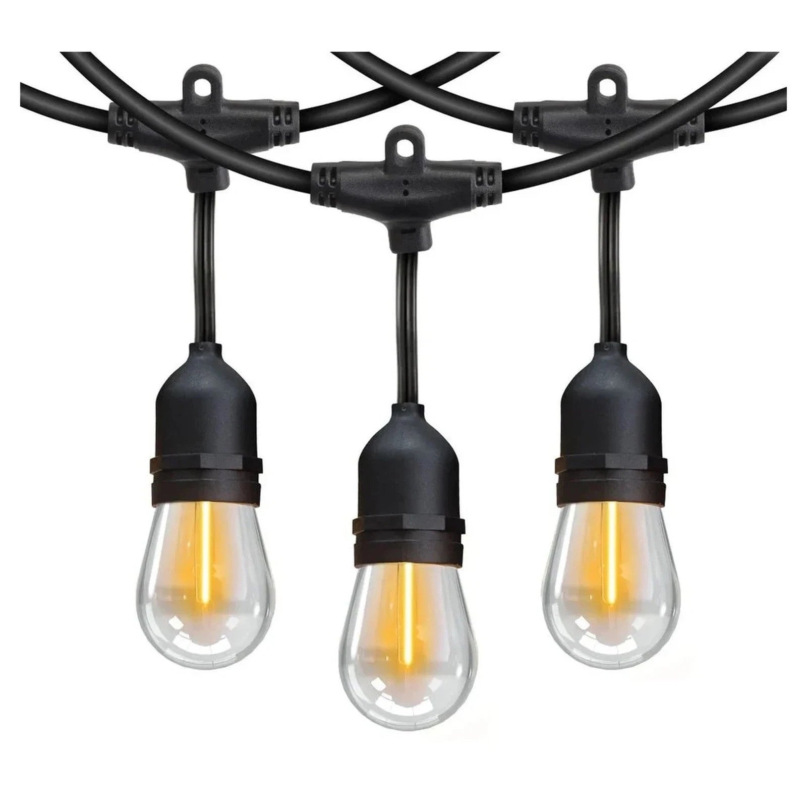 Feit 48ft (14.6m) Heavy Duty LED Waterproof String Lights Set With 26 Bulbs New