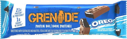 12x Grenade Protein Bars 60g High Protein Low Sugar Snack Oreo Bar 21g Protein