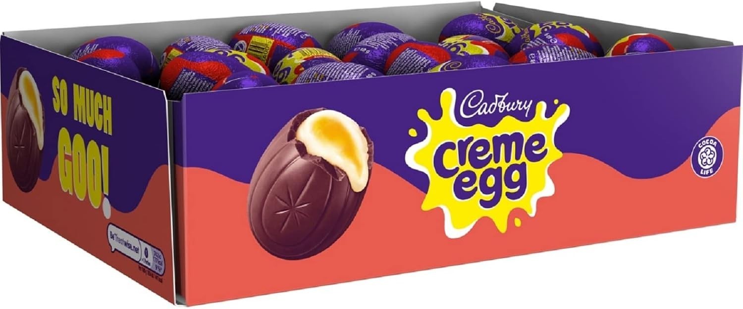 Cadbury Milk Chocolate Creme Eggs Bulk Pack Perfect for Easter Egg Hunts 40gx 48