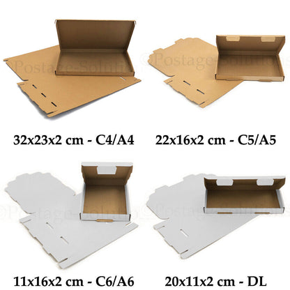 Royal Mail PIP Large Letter EcoFriendly Cardboard Postal Mail Box C4 C5 C6 DL