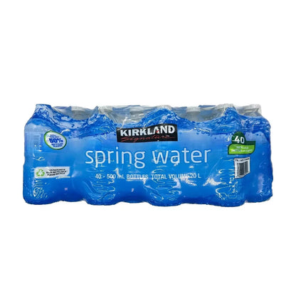 Bulk Kirkland Spring Still Bottled Water 40 x 500ml Water Multipack, Fresh Water