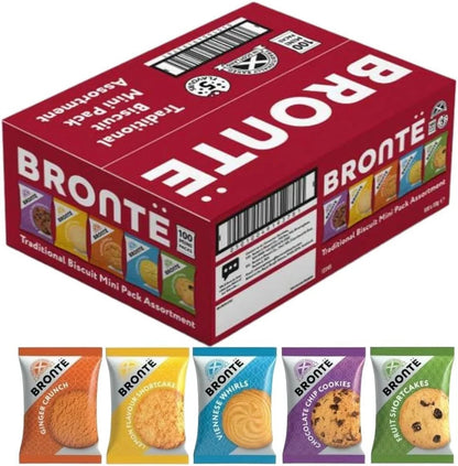 Bronte Biscuits 100 Mini Packs Variety Box 100x 30g Brontë 5 Variety Cookies New