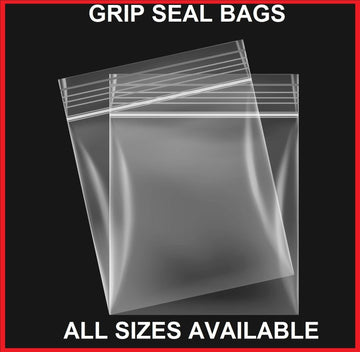 Grip Seal Bags Self Resealable Clear Polythene Poly Plastic Zip Lock All Sizes