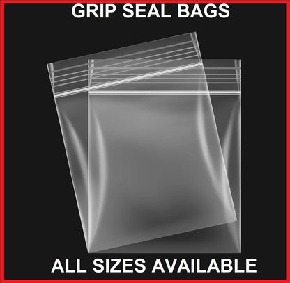 Grip Seal Bags Self Resealable Clear Polythene Poly Plastic Zip Lock All Sizes