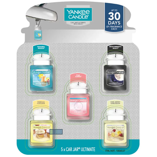 Yankee Candle Car Jar Ultimate 5-Pack Variety Air Freshener Long Lasting Scents