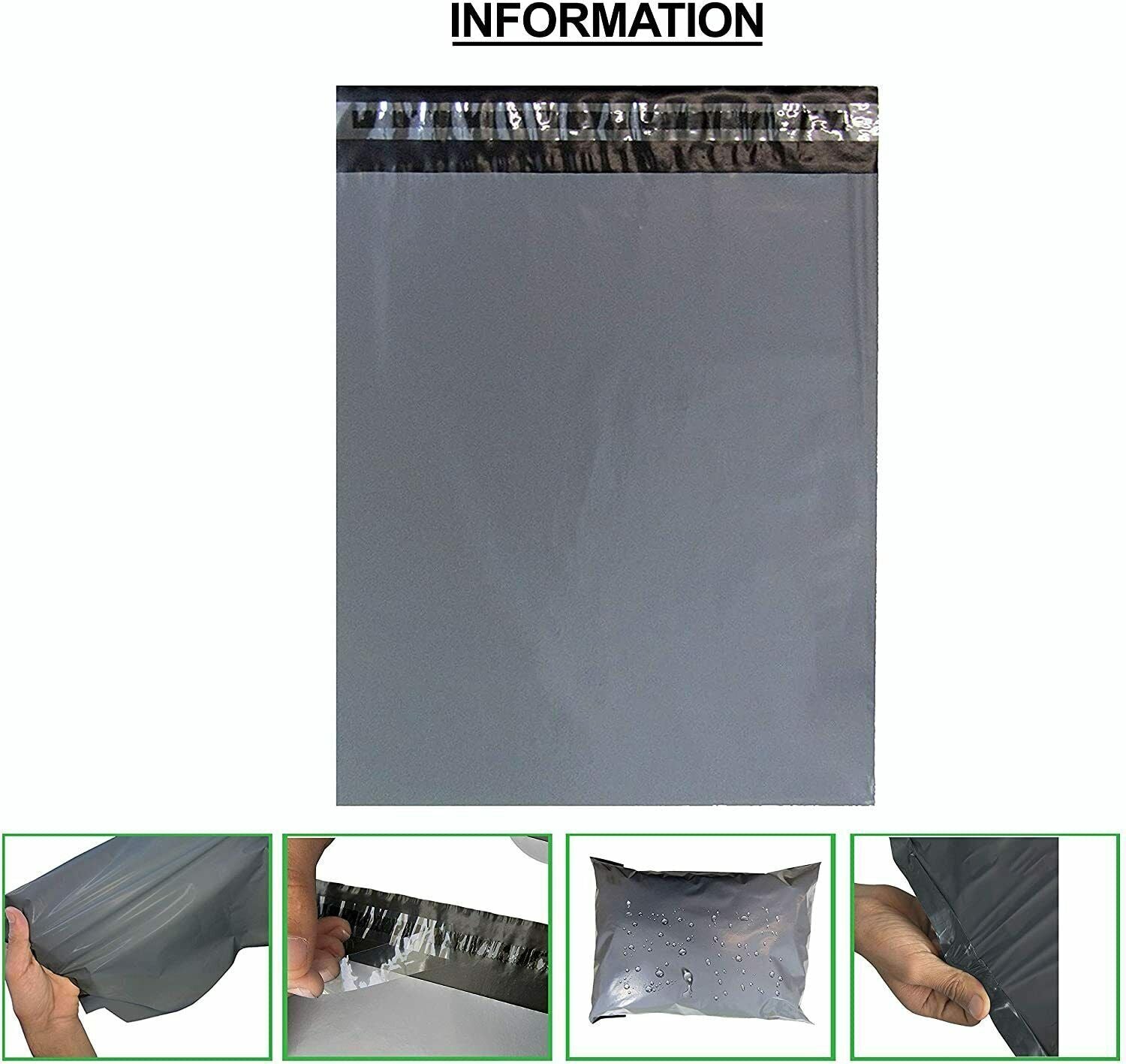 GREY Postal Post Packaging Bags Plastic Parcel Mailing Packing Postage Self Seal