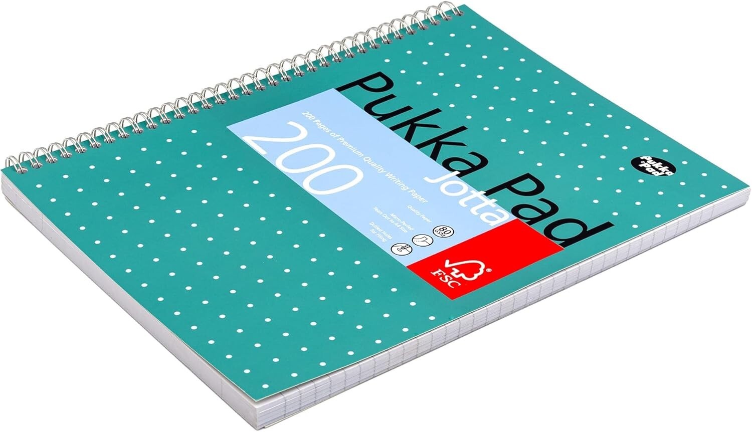 PACK of 6 Pukka Pad A4 Metallic Jotta Notebook 200 Pages Wirebound 8mm 80 GSM