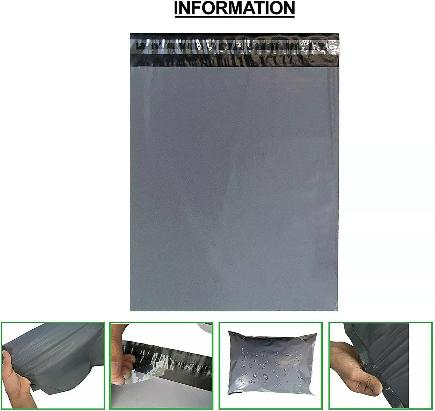 Grey Strong Mailing Postal Bags Self Seal All Sizes Fast UK Delivery Packaging