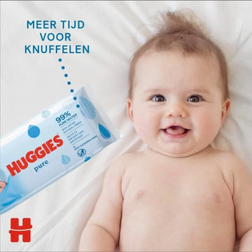 Huggies Pure Baby Wipes Jumbo Pack 720 Baby Cleansing Wipes Total 99% Pure Water