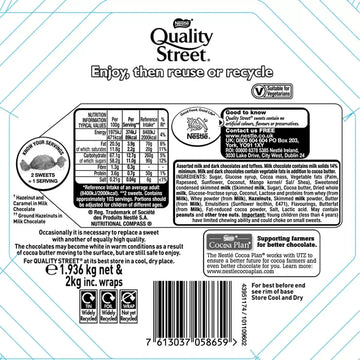 Nestle Quality Street Tin 1930g Chocolates Toffees Fruit Cremes Christmas Treats