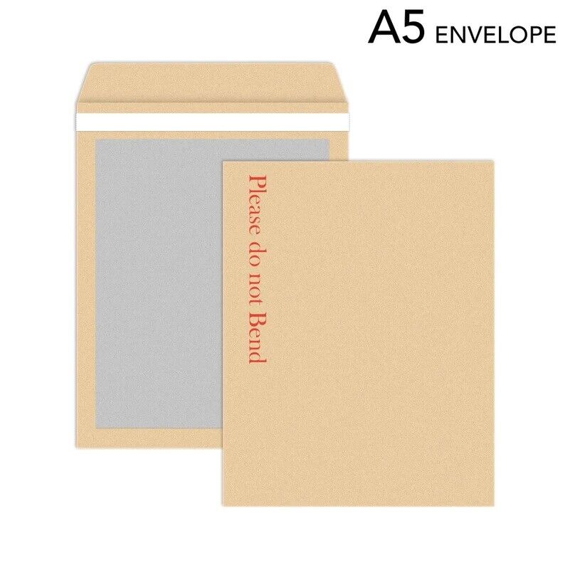 Hard Card Board Backed Please Do Not Bend Envelopes Manilla Brown A3 A4 A5 A6