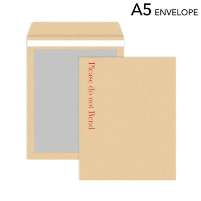 Hard Card Board Backed Please Do Not Bend Envelopes Manilla Brown A3 A4 A5 A6