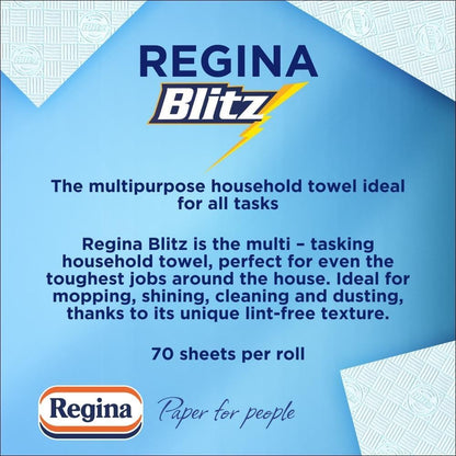 Regina Blitz Kitchen Roll 12 Pack 70 Sheets