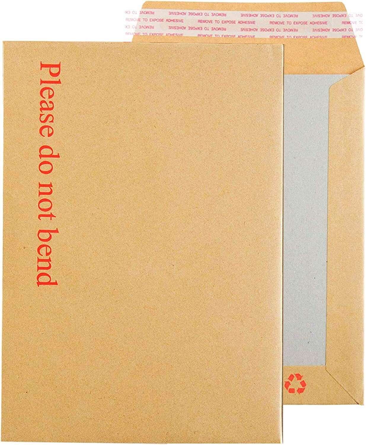 Hard Card Board Backed Please Do Not Bend Envelopes Manilla Brown A3 A4 A5 A6