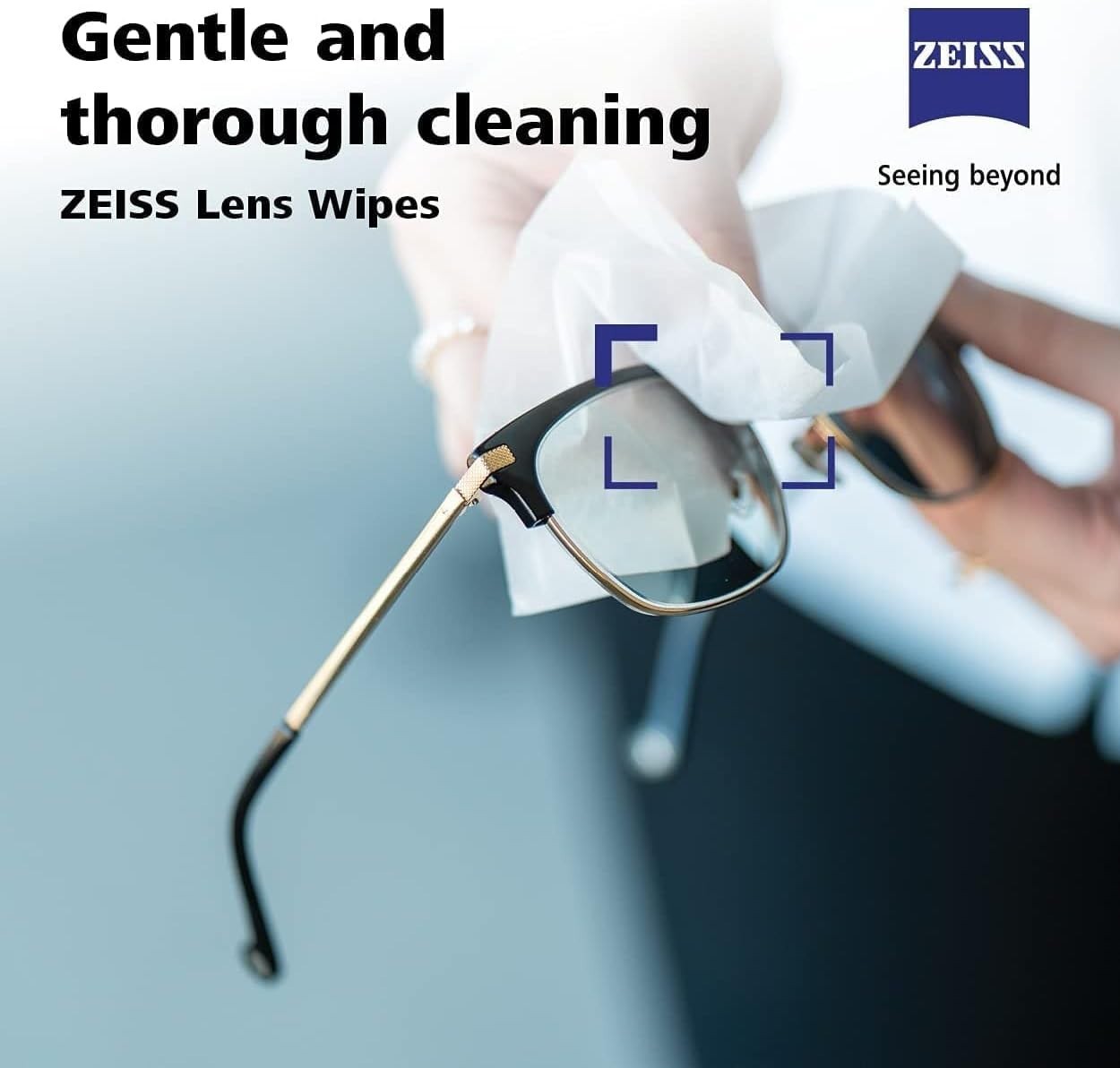 ZEISS Lens Cleaning Wipes 250 Pack Streak Free Pre Moistened Individually Wrap
