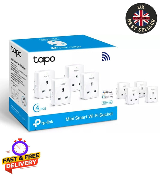 TP Link Tapo Outlet Works With Google Amazon Alexa Mini Smart Wi-Fi Socket 4 Pcs