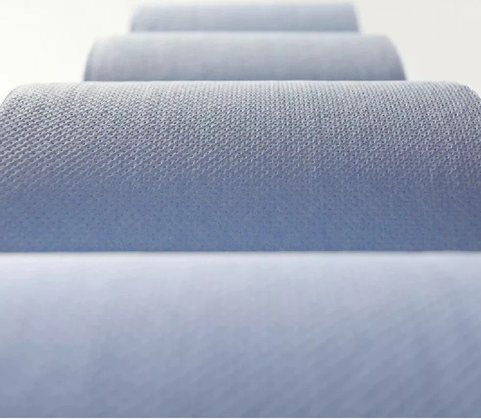 Blue Rolls 6 Pack Centrefeed 2 Ply Embossed Blue Paper Rolls 185mm x 130M Rolls