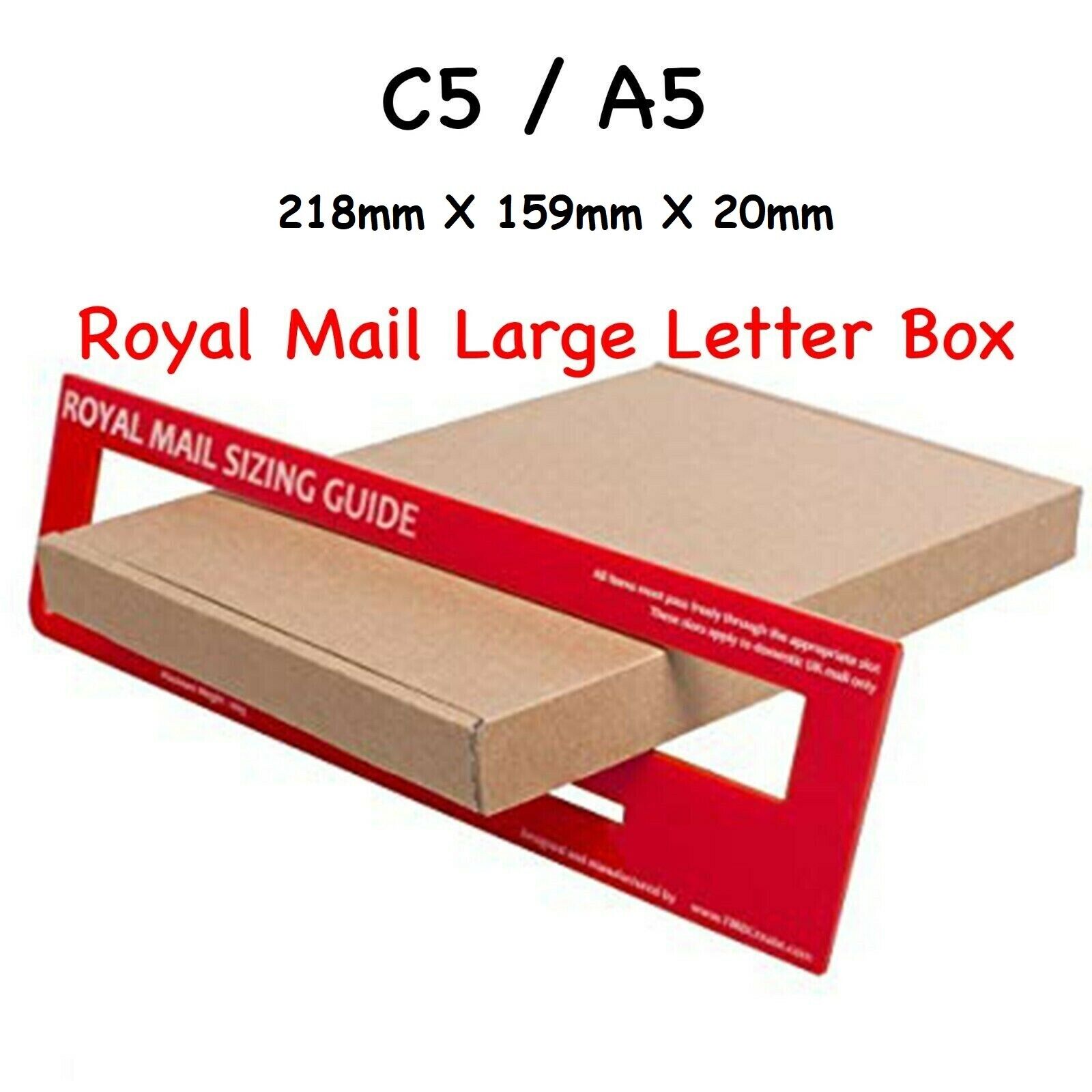 ROYAL MAIL PIP LARGE LETTER MAIL CARDBOARD POSTAL BOXES BROWN SIZE C4 C5 C6 DL