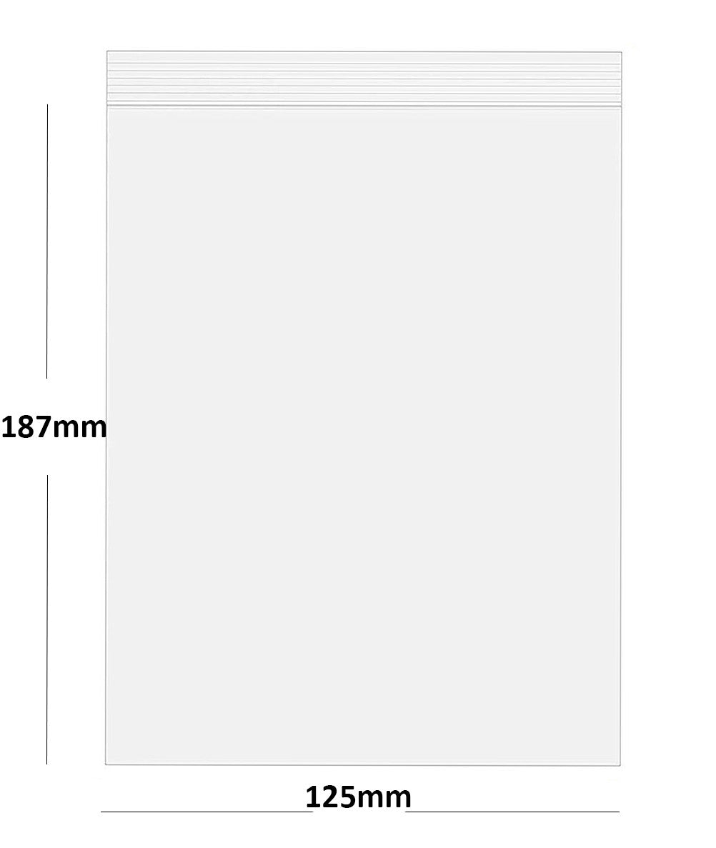 Grip Seal Bags Self Resealable Clear Polythene Poly Plastic Zip Lock All Sizes