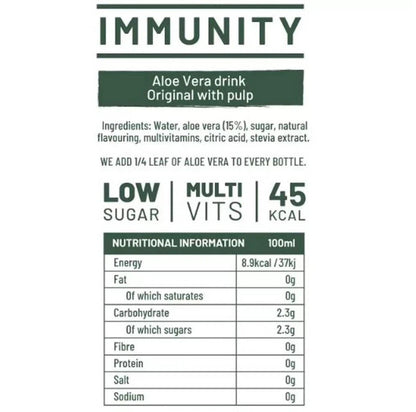 Simplee Aloe Vera Drink With Bits Low Sugar Multi Vitamin 12 x 500 ml Bottles UK