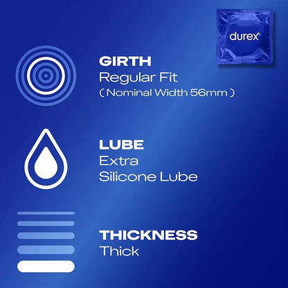 Durex Surprise Me Mixed Condoms Thin Thick Ribbed Dotted Condoms Pack of 40