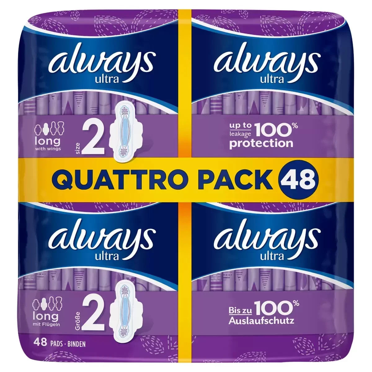 Always Ultra Night Long  Normal Sanitary Towels Pads With Wings 36 40 48 56 Pack