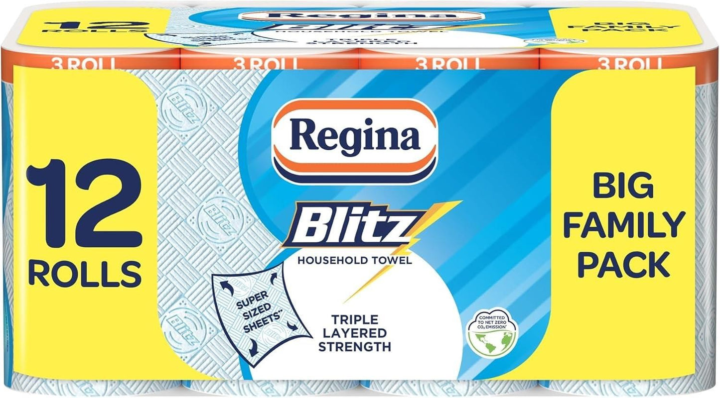 Regina Blitz Kitchen Roll 12 Pack 70 Sheets