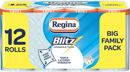Regina Blitz Kitchen Roll 12 Pack 70 Sheets